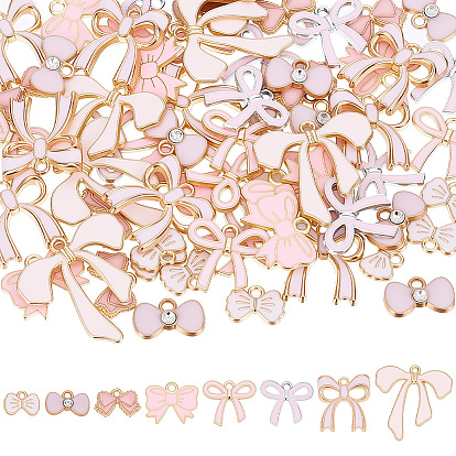 80 шт 8 стили подвески из сплава эмали, бантом