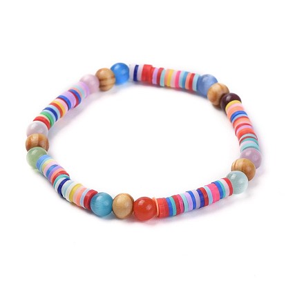 10 Strands Random Color 5x1mm polymer clay beads