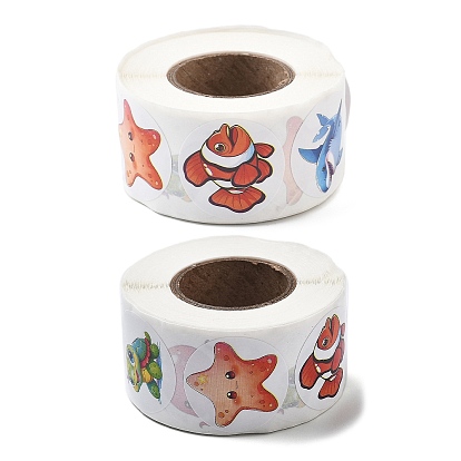 Клейкие этикетки для рулонов, для конвертов, пузырчатые рассылки и пакеты, морские животные