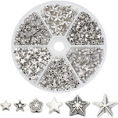 Tibetan Style Alloy Beads, Lead Free & Nickel Free & Cadmium Free, Star