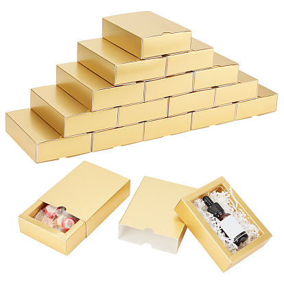 Kraft Paper Drawer Box, Festival Gift Wrapping Boxes, for Jewelry Candy Weeding Party Favors Gift Packaging