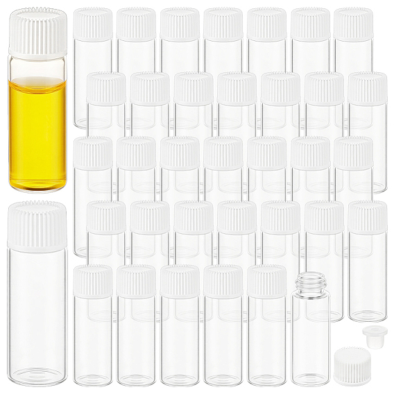 Botella rellenable de vidrio columna, botella de aceite esencial
