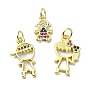 Латунные микро-паве красочные кубические циркониевые подвески, без кадмия, без никеля и без свинца, человек