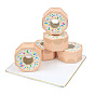 Boîte de rangement de bonbons en papier donut hexagonal avec fenêtre visible, pour les sacs-cadeaux de bonbons fête de noël sacs de faveurs de mariage