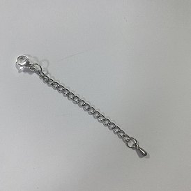 304 Edelstahl-Ende mit Ketten, mit Karabiner verschlüsse, Edelstahl Farbe