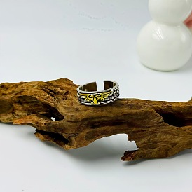 Alloy Cuff Open Rings for Men, Eagle