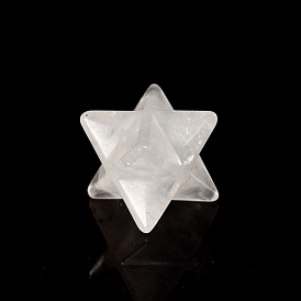 Natural Gemstone Merkaba Star Figurine Display Decorations, Reiki Energy Stone Ornaments