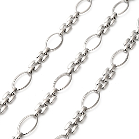 304 Овальные звенья из нержавеющей стали и цепочки для часов, несварные