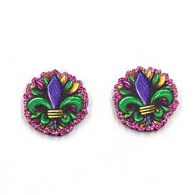 Acrylic Fleur-de-lis Stud Earrings for Carnival Party