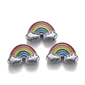 Legierung Schmelz Diacharme, Platin beschichtet, Regenbogen mit Wolkenform