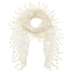 Bandeaux en tissu polyester pour femmes, accessoires pour cheveux à bordure en dentelle triangulaire