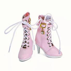 PU Leather Doll High-heeled Boots, Doll Making Supples