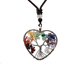 Stainless Steel Tree of Life Pendant Necklace for Women and Men