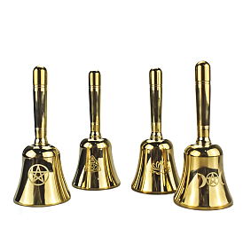 Brass Hand Bell, Display Decoration, Service Bell, Dinner Bell, Tarot Ritual Meditation Alarm
