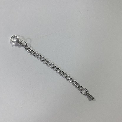 304 Edelstahl-Ende mit Ketten, mit Karabiner verschlüsse, Edelstahl Farbe