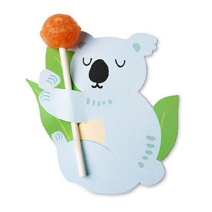 Koala Shape Paper Candy Lollipops Cards, for Baby Shower and Birthday Party Decoration