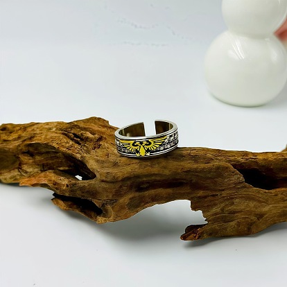 Alloy Cuff Open Rings for Men, Eagle