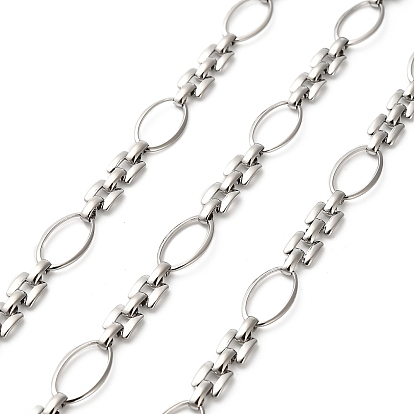 304 Овальные звенья из нержавеющей стали и цепочки для часов, несварные