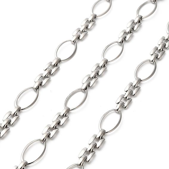 304 Овальные звенья из нержавеющей стали и цепочки для часов, несварные
