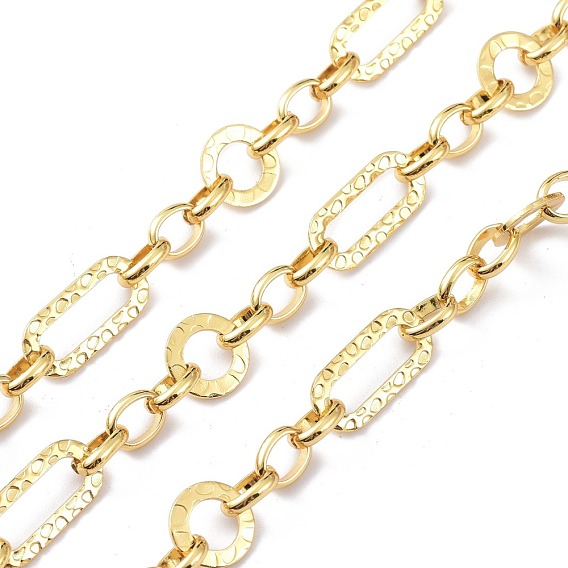 Brass Figaro Chain, with Spool, Unwelded