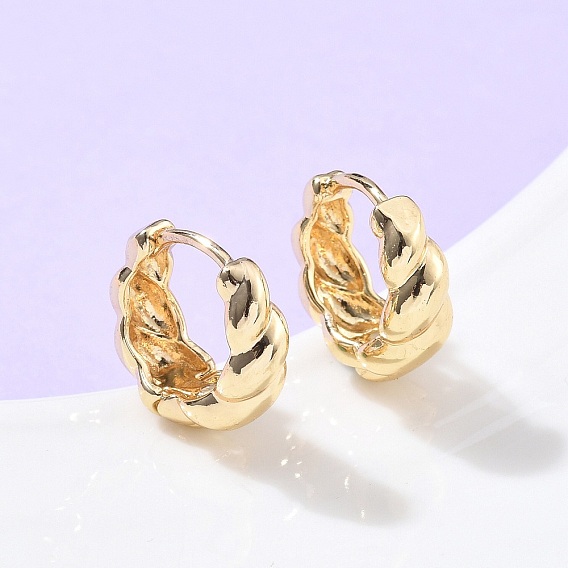 Серьги-кольца из латуни с закрученными концами, стойки покрытие, без свинца и без кадмия, долговечный