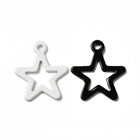 Spray Painted 201 Stainless Steel Charms, Star Charm