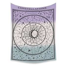 12 Constellation Pattern Polyester Wall Tapestry, Rectangle Tapestry for Wall Bedroom Living Room