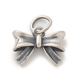 925 винтажные подвески-бантики из стерлингового серебра, с перемычками и 925 штампом