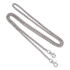 Bag Strap Chains, with Iron Rope Chains and Alloy Swivel Clasps, for Bag Straps Replacement Accessories