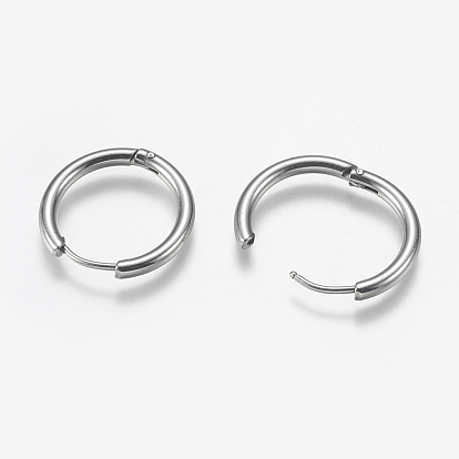 304 Stainless Steel Huggie Hoop Earring Findings