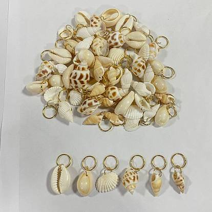 Ракушки-дреды, железное плетение подвески для волос украшения зажимы, для укладки волос