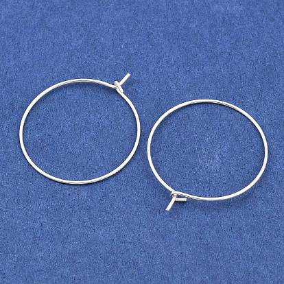 925 Sterling Silber Creolen, Weinglas-Charme-Ringe für DIY-Bastelkunst