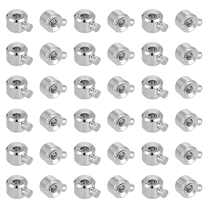 60 шт. латунные обжимные бусины, свободные шарики, прелести для пробки, долговечный, рондель