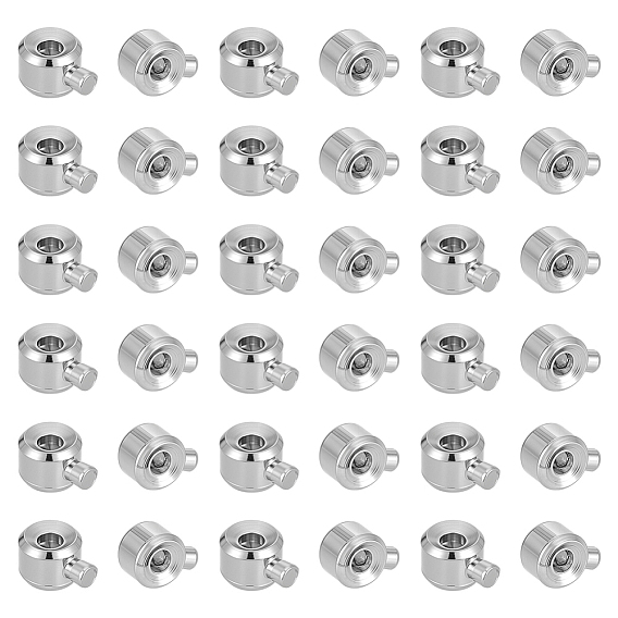 60 шт. латунные обжимные бусины, свободные шарики, прелести для пробки, долговечный, рондель