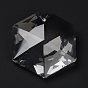 Transparent Glass Big Pendants, Faceted, Hexagon Charms, for Chandelier Crystal Hanging Pendants