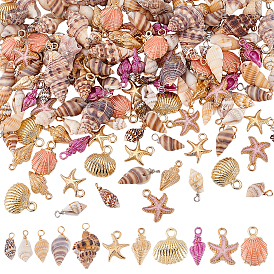 160 шт 11 стили подвески из сплава, золотые