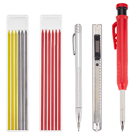 Crayons de menuisier nbeads avec 2 ensembles de recharges et de couteaux à bijoux et pointe à tracer en carbure de tungstène, stylo de gravure en alliage avec clip et aimant
