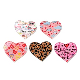 Valentine's Day Acrylic Pendants, Heart