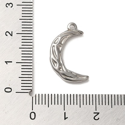 304 Stainless Steel Pendants, Moon Charms