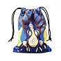 Rectangle Velvet Bags, Drawstring Pouches, for Gift Wrapping, Woman Pattern