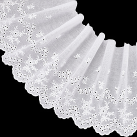 5 ярдов хлопка с вышивкой волнистым краем цветочного узора и отделкой, Аксессуары для орнаментов