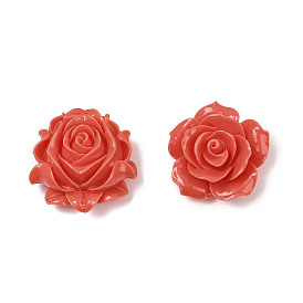 Резные бусины из синтетического коралла, цветок