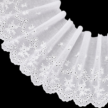 5 ярдов хлопка с вышивкой волнистым краем цветочного узора и отделкой, Аксессуары для орнаментов