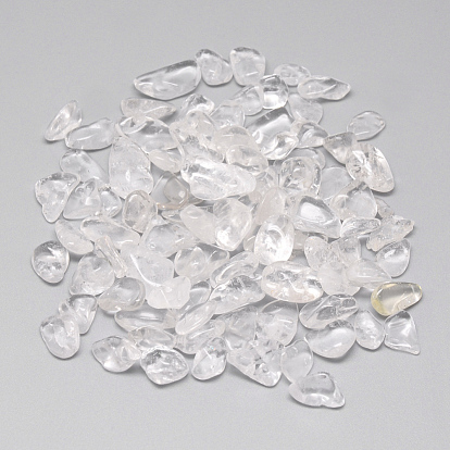 Natural Quartz Crystal Beads, Rock Crystal Beads, Tumbled Stone, No Hole/Undrilled, Chips