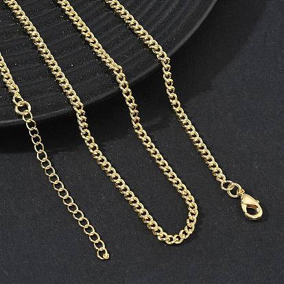 2.5MM Brass Curb Chain Necklaces for Women, Long-Lasting Plated