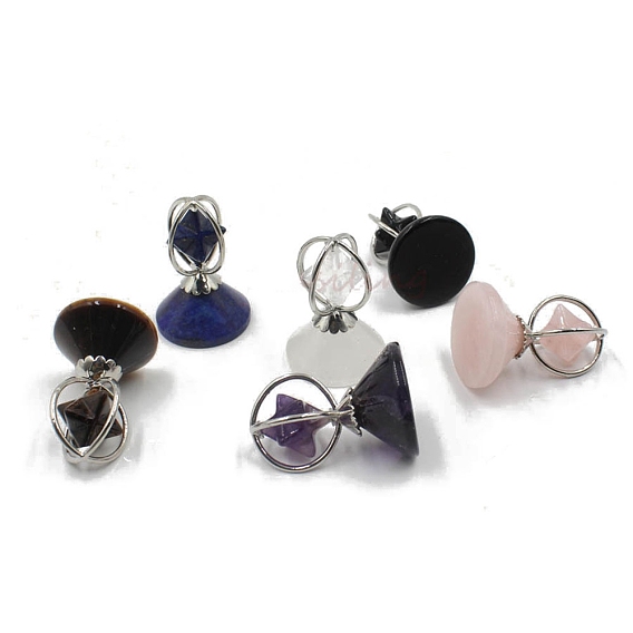 Вращающиеся фигурки звезд Меркаба из натуральных драгоценных камней, для домашнего украшения рабочего стола