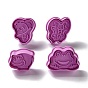 Animal Themed PET Plastic Cookie Cutters, with Iron Press Handle, Butterfly, Frog, Bee & Hippo