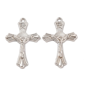 Alloy Pendants, For Easter, Jesus Cross, 26x17x2mm, Hole: 1mm