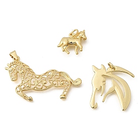 Латунные подвески, лошади прелести, стойки покрытие, долговечный, без кадмия и без свинца