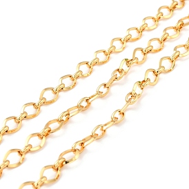 Brass Link Chains, Long-Lasting Plated, Unwelded, Oval & Rhombus, with Spool, Cadmium Free & Nickel Free & Lead Free